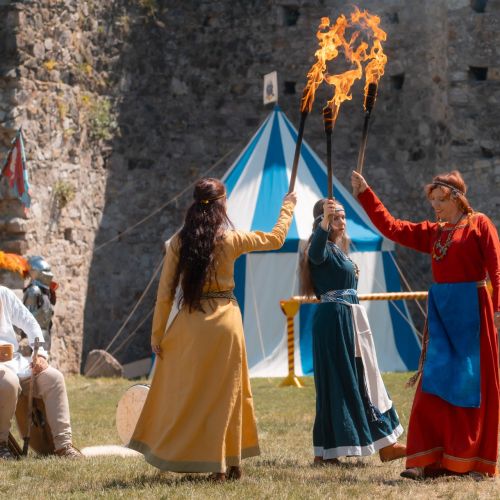 Šermiarske predstavenie na podujatí Rytieri na Devíne, ktoré organizuje skupina TOSTABUR