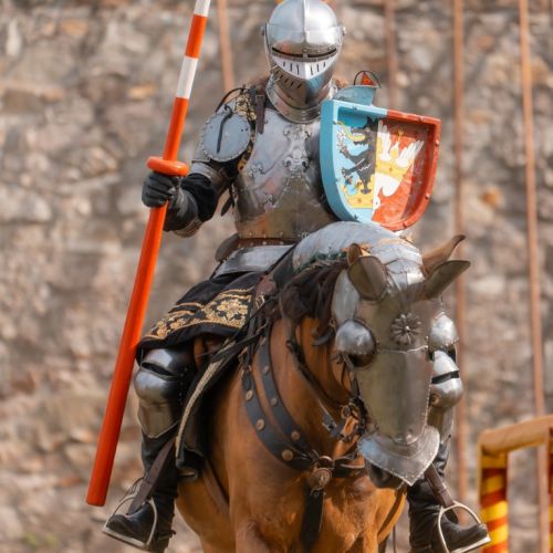Renesančný rytiersky turnaj na koňoch na hrade Devín, ktoré organizuje skupina TOSTABUR