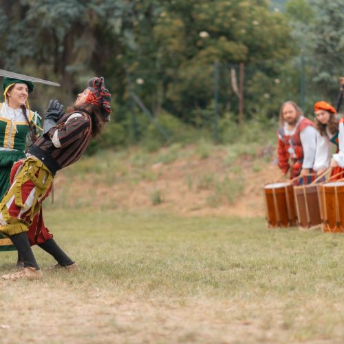 Šermiarske súboje na hrade Devín, ktoré organizuje skupina TOSTABUR