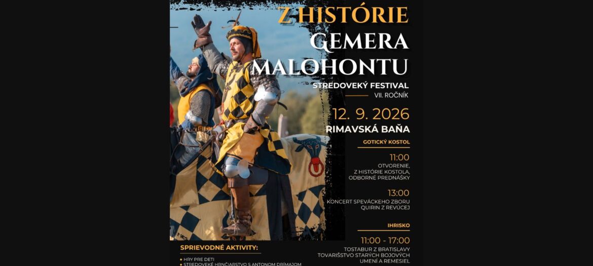 Z histórie Gemera – Malohontu 1 Plagát rytiersky turnaj Tostabur na Gemeri