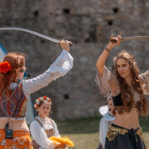 Dobové tance, podujatie Rytieri na Devíne, šermiarska skupina TOSTABUR